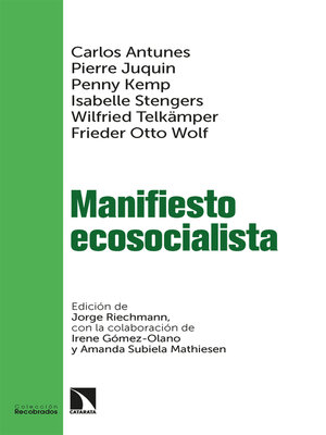 cover image of Manifiesto ecosocialista